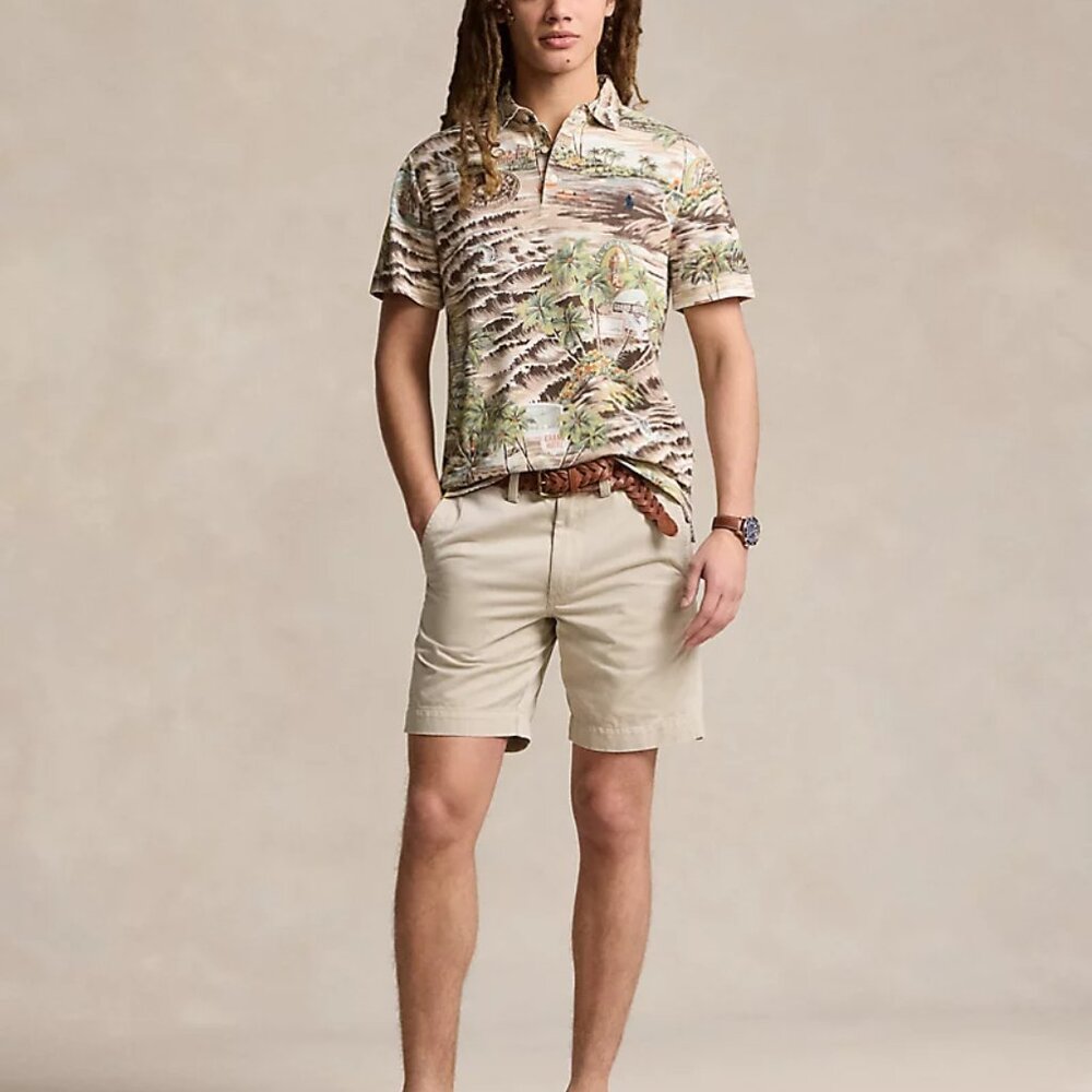 Polo Ralph Lauren Men's Classic Fit Chino Short Size 42 Oatmeal Colour